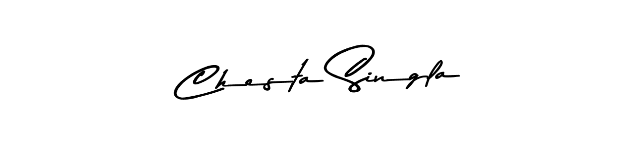 Make a short Chesta Singla signature style. Manage your documents anywhere anytime using Asem Kandis PERSONAL USE. Create and add eSignatures, submit forms, share and send files easily. Chesta Singla signature style 9 images and pictures png