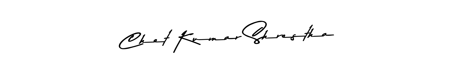 Make a beautiful signature design for name Chet Kumar Shrestha. With this signature (Asem Kandis PERSONAL USE) style, you can create a handwritten signature for free. Chet Kumar Shrestha signature style 9 images and pictures png