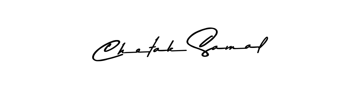 Design your own signature with our free online signature maker. With this signature software, you can create a handwritten (Asem Kandis PERSONAL USE) signature for name Chetak Samal. Chetak Samal signature style 9 images and pictures png
