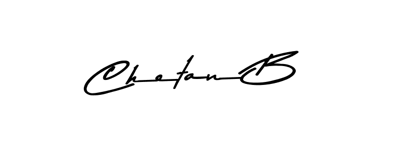 Make a beautiful signature design for name Chetan B. With this signature (Asem Kandis PERSONAL USE) style, you can create a handwritten signature for free. Chetan B signature style 9 images and pictures png
