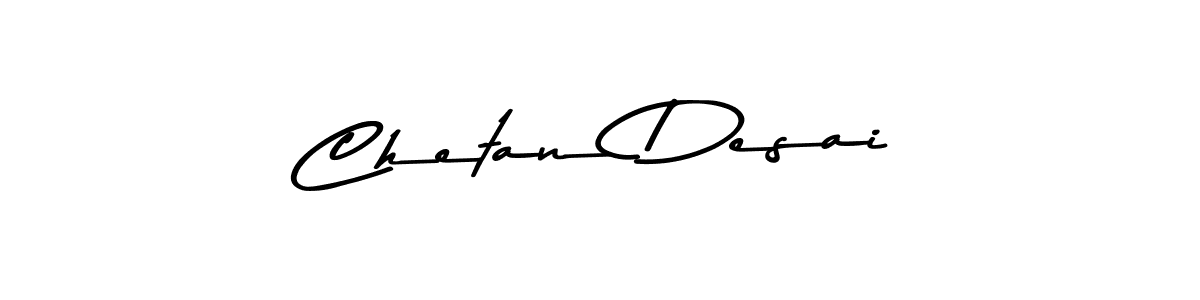 Design your own signature with our free online signature maker. With this signature software, you can create a handwritten (Asem Kandis PERSONAL USE) signature for name Chetan Desai. Chetan Desai signature style 9 images and pictures png
