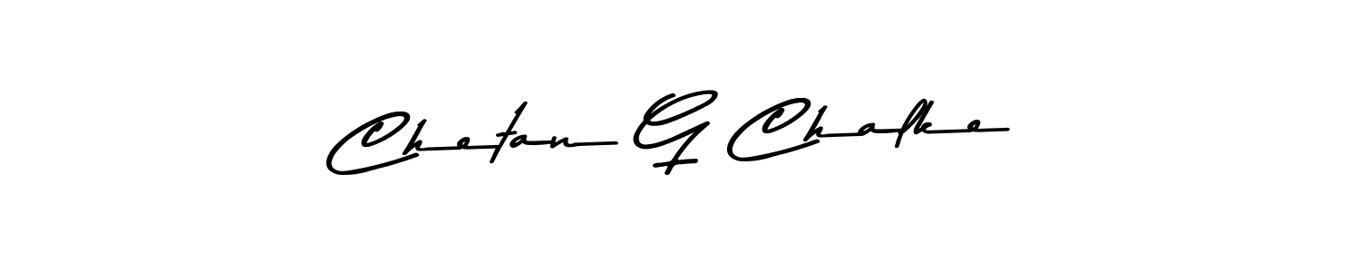 Design your own signature with our free online signature maker. With this signature software, you can create a handwritten (Asem Kandis PERSONAL USE) signature for name Chetan G Chalke. Chetan G Chalke signature style 9 images and pictures png