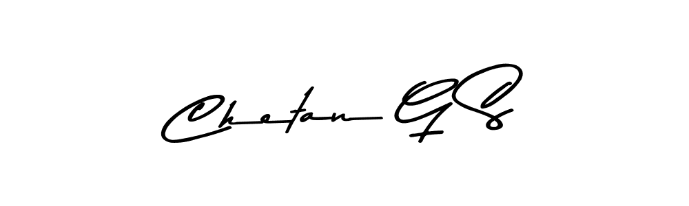Use a signature maker to create a handwritten signature online. With this signature software, you can design (Asem Kandis PERSONAL USE) your own signature for name Chetan G S. Chetan G S signature style 9 images and pictures png
