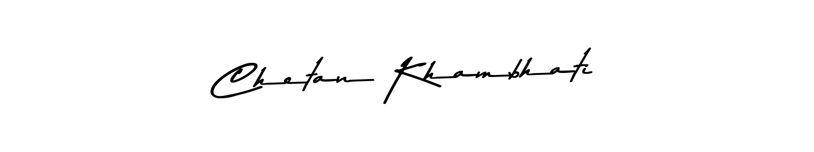 Design your own signature with our free online signature maker. With this signature software, you can create a handwritten (Asem Kandis PERSONAL USE) signature for name Chetan Khambhati. Chetan Khambhati signature style 9 images and pictures png