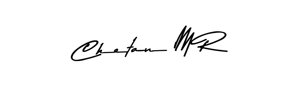 Make a beautiful signature design for name Chetan M R. With this signature (Asem Kandis PERSONAL USE) style, you can create a handwritten signature for free. Chetan M R signature style 9 images and pictures png