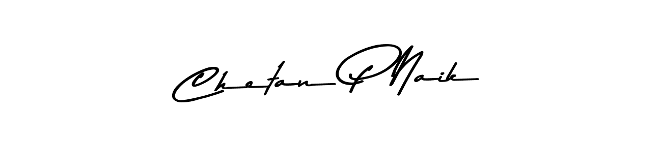 Make a beautiful signature design for name Chetan P Naik. With this signature (Asem Kandis PERSONAL USE) style, you can create a handwritten signature for free. Chetan P Naik signature style 9 images and pictures png