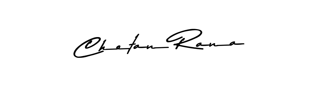 How to make Chetan Rana name signature. Use Asem Kandis PERSONAL USE style for creating short signs online. This is the latest handwritten sign. Chetan Rana signature style 9 images and pictures png