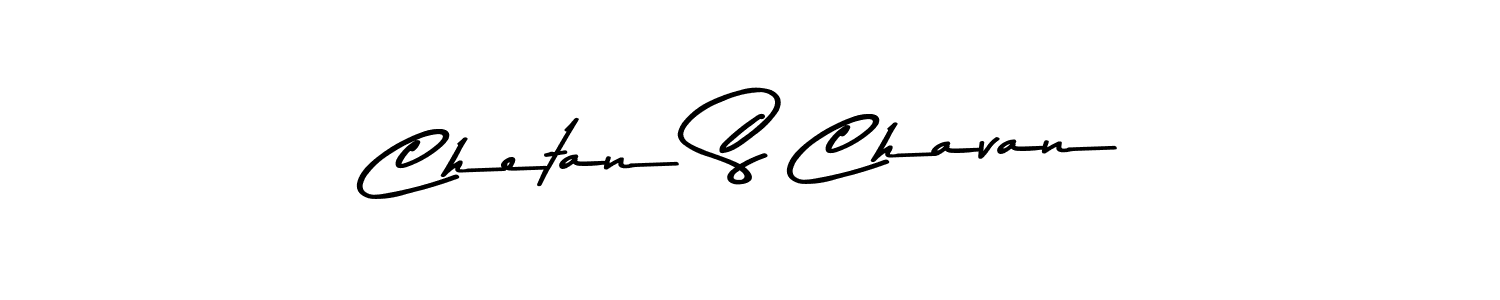 How to make Chetan S Chavan name signature. Use Asem Kandis PERSONAL USE style for creating short signs online. This is the latest handwritten sign. Chetan S Chavan signature style 9 images and pictures png