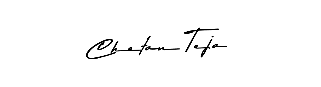 Design your own signature with our free online signature maker. With this signature software, you can create a handwritten (Asem Kandis PERSONAL USE) signature for name Chetan Teja. Chetan Teja signature style 9 images and pictures png