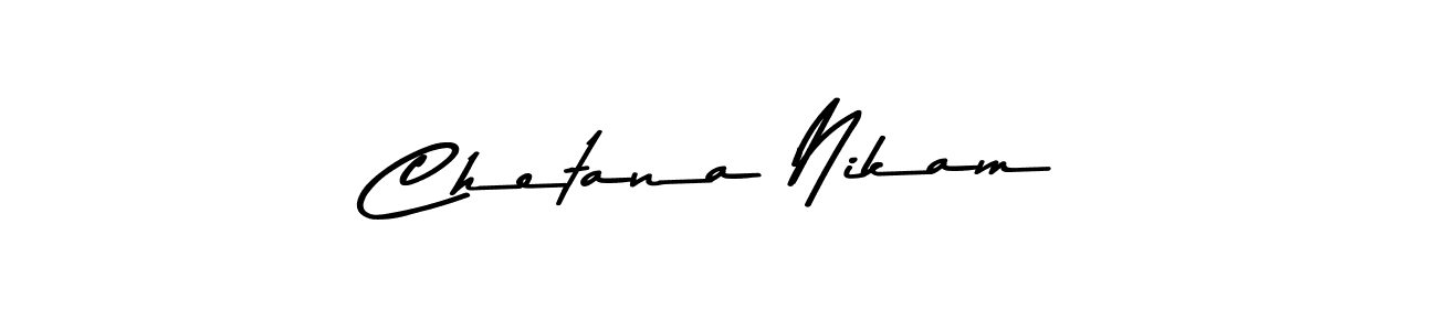 Asem Kandis PERSONAL USE is a professional signature style that is perfect for those who want to add a touch of class to their signature. It is also a great choice for those who want to make their signature more unique. Get Chetana Nikam name to fancy signature for free. Chetana Nikam signature style 9 images and pictures png