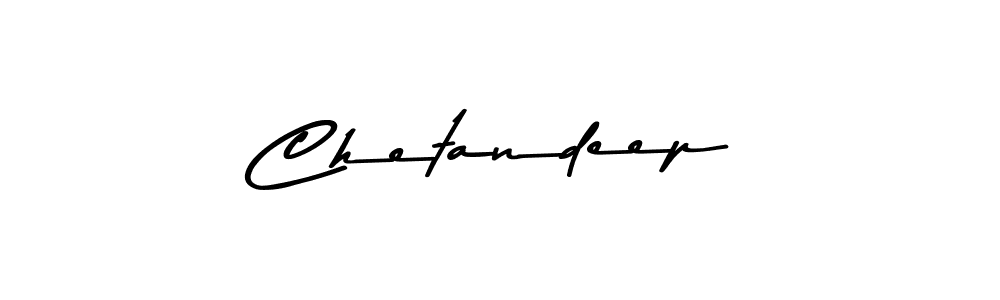 How to make Chetandeep name signature. Use Asem Kandis PERSONAL USE style for creating short signs online. This is the latest handwritten sign. Chetandeep signature style 9 images and pictures png