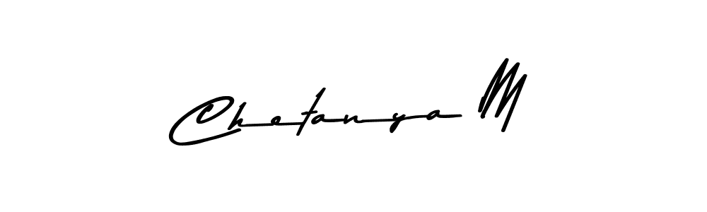 How to make Chetanya M signature? Asem Kandis PERSONAL USE is a professional autograph style. Create handwritten signature for Chetanya M name. Chetanya M signature style 9 images and pictures png