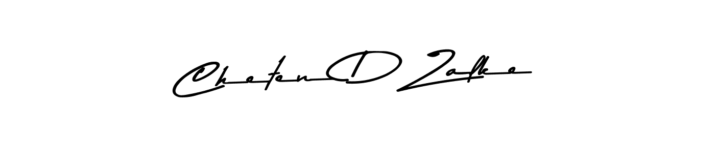 Cheten D Zalke stylish signature style. Best Handwritten Sign (Asem Kandis PERSONAL USE) for my name. Handwritten Signature Collection Ideas for my name Cheten D Zalke. Cheten D Zalke signature style 9 images and pictures png