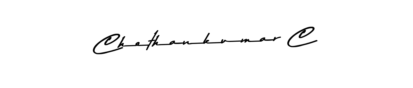 How to make Chethankumar C name signature. Use Asem Kandis PERSONAL USE style for creating short signs online. This is the latest handwritten sign. Chethankumar C signature style 9 images and pictures png