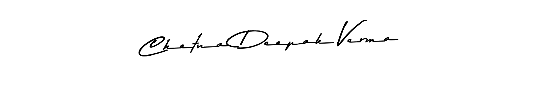 How to make Chetna Deepak Verma name signature. Use Asem Kandis PERSONAL USE style for creating short signs online. This is the latest handwritten sign. Chetna Deepak Verma signature style 9 images and pictures png