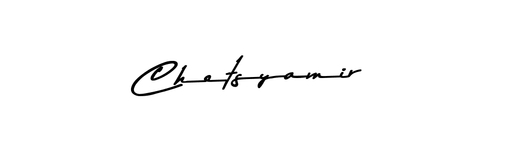 Make a beautiful signature design for name Chetsyamir. Use this online signature maker to create a handwritten signature for free. Chetsyamir signature style 9 images and pictures png