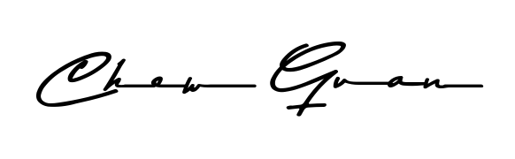 Similarly Asem Kandis PERSONAL USE is the best handwritten signature design. Signature creator online. You can use it as an online autograph creator for name Chew Guan. Chew Guan signature style 9 images and pictures png