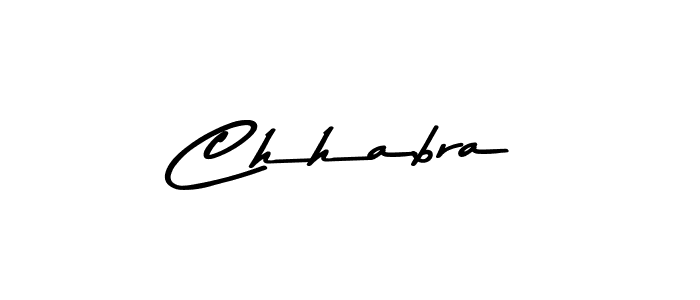 Create a beautiful signature design for name Chhabra. With this signature (Asem Kandis PERSONAL USE) fonts, you can make a handwritten signature for free. Chhabra signature style 9 images and pictures png