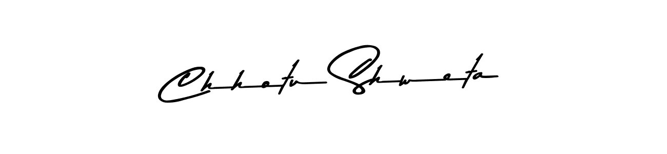 How to make Chhotu Shweta name signature. Use Asem Kandis PERSONAL USE style for creating short signs online. This is the latest handwritten sign. Chhotu Shweta signature style 9 images and pictures png