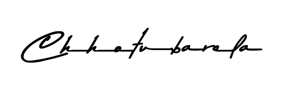 A dynamic signature style for Chhotubarela using Asem Kandis PERSONAL USE script. Designed to look authentic, handwritten, and professional. Chhotubarela signature style 9 images and pictures png