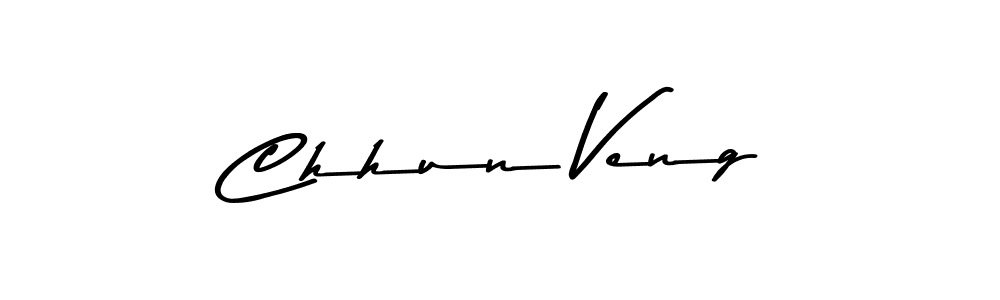 How to make Chhun Veng signature? Asem Kandis PERSONAL USE is a professional autograph style. Create handwritten signature for Chhun Veng name. Chhun Veng signature style 9 images and pictures png