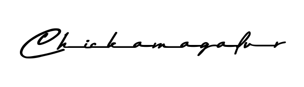 Designed for modern professionals: Chickamagalur name signature crafted with Asem Kandis PERSONAL USE script. Ready for digital PDF workflows. Chickamagalur signature style 9 images and pictures png