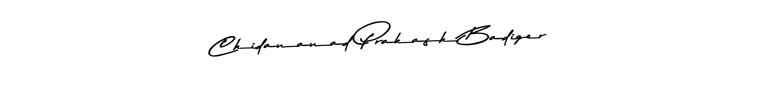Design your own signature with our free online signature maker. With this signature software, you can create a handwritten (Asem Kandis PERSONAL USE) signature for name Chidananad Prakash Badiger. Chidananad Prakash Badiger signature style 9 images and pictures png