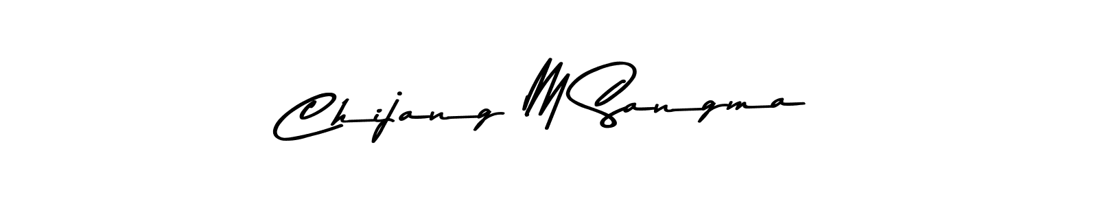Create a beautiful signature design for name Chijang M Sangma. With this signature (Asem Kandis PERSONAL USE) fonts, you can make a handwritten signature for free. Chijang M Sangma signature style 9 images and pictures png