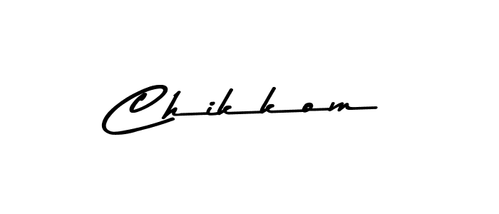 Create a beautiful signature design for name Chikkom. With this signature (Asem Kandis PERSONAL USE) fonts, you can make a handwritten signature for free. Chikkom signature style 9 images and pictures png