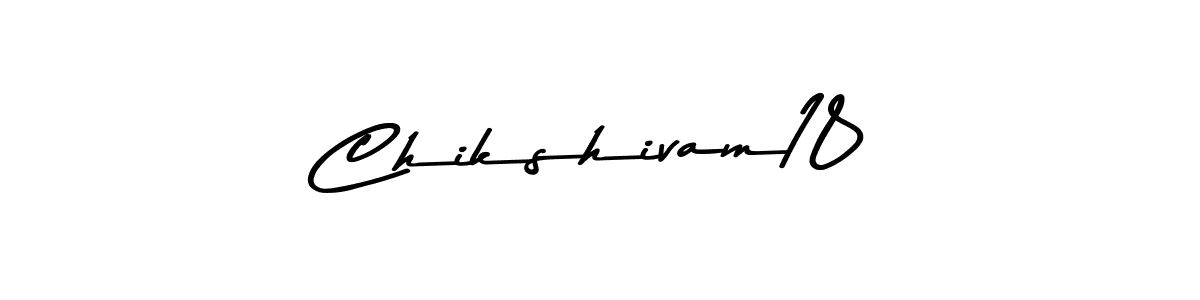 How to make Chikshivam18 name signature. Use Asem Kandis PERSONAL USE style for creating short signs online. This is the latest handwritten sign. Chikshivam18 signature style 9 images and pictures png