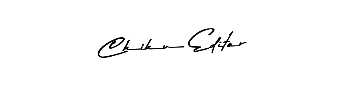 Make a beautiful signature design for name Chiku Editor. With this signature (Asem Kandis PERSONAL USE) style, you can create a handwritten signature for free. Chiku Editor signature style 9 images and pictures png