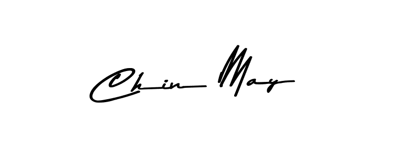 How to make Chin May name signature. Use Asem Kandis PERSONAL USE style for creating short signs online. This is the latest handwritten sign. Chin May signature style 9 images and pictures png