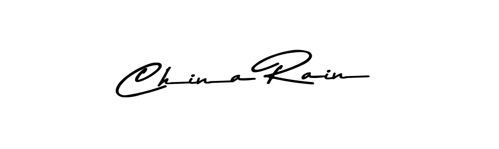 Make a beautiful signature design for name China Rain. With this signature (Asem Kandis PERSONAL USE) style, you can create a handwritten signature for free. China Rain signature style 9 images and pictures png