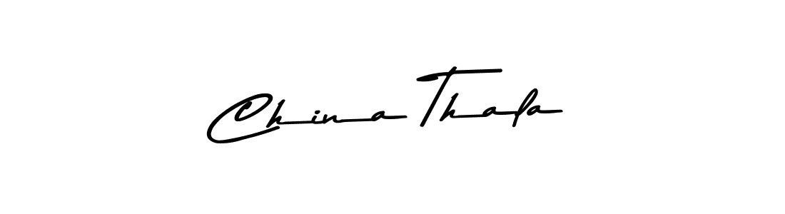 Create a beautiful signature design for name China Thala. With this signature (Asem Kandis PERSONAL USE) fonts, you can make a handwritten signature for free. China Thala signature style 9 images and pictures png