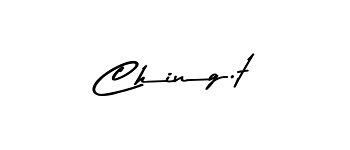 How to make Ching.t name signature. Use Asem Kandis PERSONAL USE style for creating short signs online. This is the latest handwritten sign. Ching.t signature style 9 images and pictures png