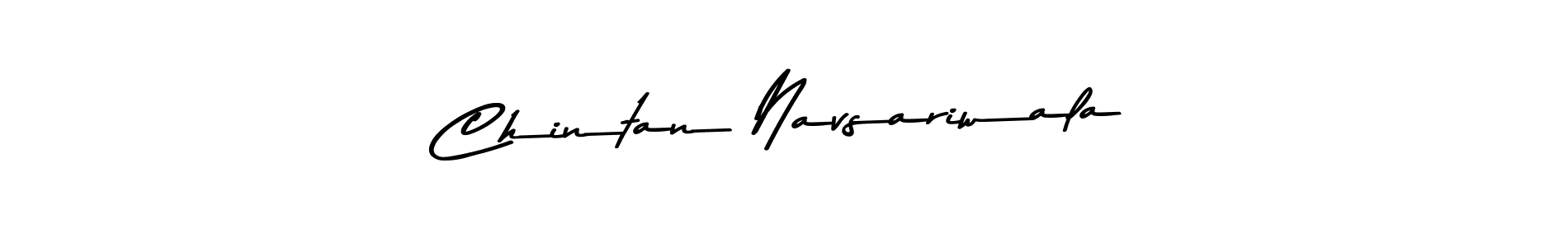 Create a beautiful signature design for name Chintan Navsariwala. With this signature (Asem Kandis PERSONAL USE) fonts, you can make a handwritten signature for free. Chintan Navsariwala signature style 9 images and pictures png