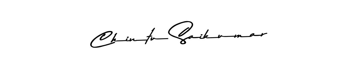 Create a beautiful signature design for name Chintu Saikumar. With this signature (Asem Kandis PERSONAL USE) fonts, you can make a handwritten signature for free. Chintu Saikumar signature style 9 images and pictures png