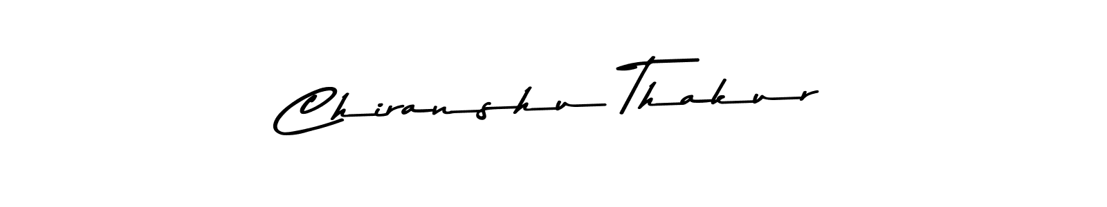 How to make Chiranshu Thakur name signature. Use Asem Kandis PERSONAL USE style for creating short signs online. This is the latest handwritten sign. Chiranshu Thakur signature style 9 images and pictures png