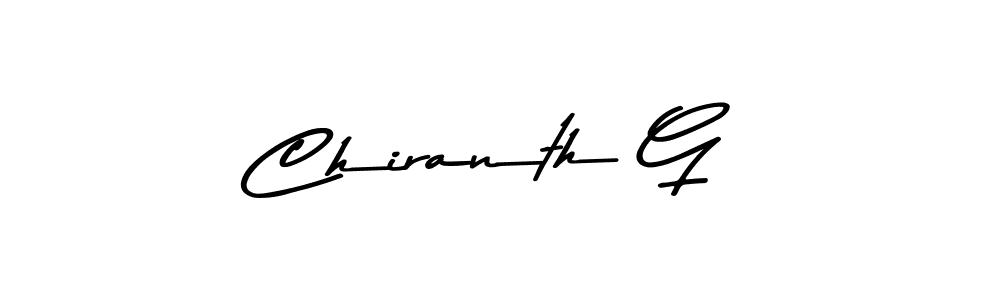 Use a signature maker to create a handwritten signature online. With this signature software, you can design (Asem Kandis PERSONAL USE) your own signature for name Chiranth G. Chiranth G signature style 9 images and pictures png