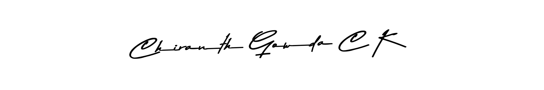 Also we have Chiranth Gowda C K name is the best signature style. Create professional handwritten signature collection using Asem Kandis PERSONAL USE autograph style. Chiranth Gowda C K signature style 9 images and pictures png