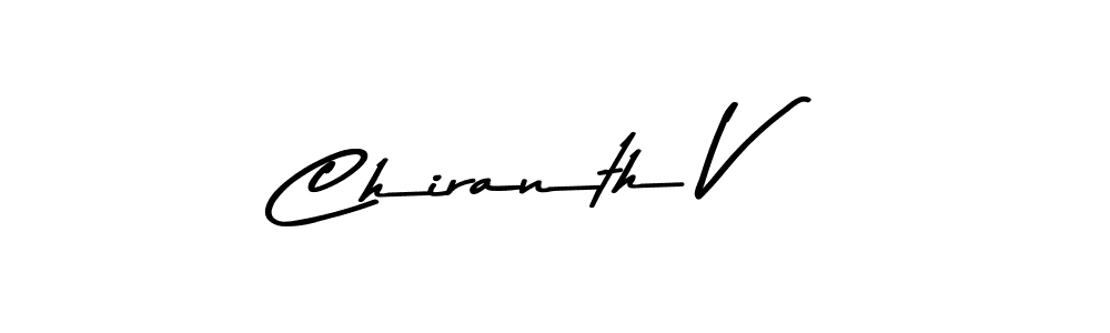 Also You can easily find your signature by using the search form. We will create Chiranth V name handwritten signature images for you free of cost using Asem Kandis PERSONAL USE sign style. Chiranth V signature style 9 images and pictures png