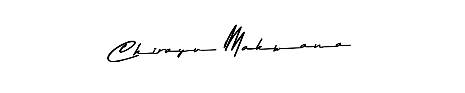 Create a beautiful signature design for name Chirayu Makwana. With this signature (Asem Kandis PERSONAL USE) fonts, you can make a handwritten signature for free. Chirayu Makwana signature style 9 images and pictures png