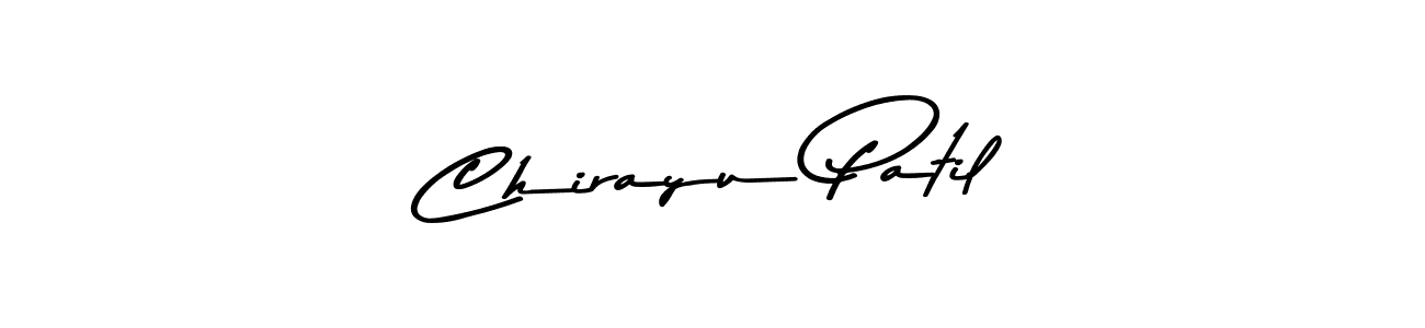 Make a beautiful signature design for name Chirayu Patil. With this signature (Asem Kandis PERSONAL USE) style, you can create a handwritten signature for free. Chirayu Patil signature style 9 images and pictures png