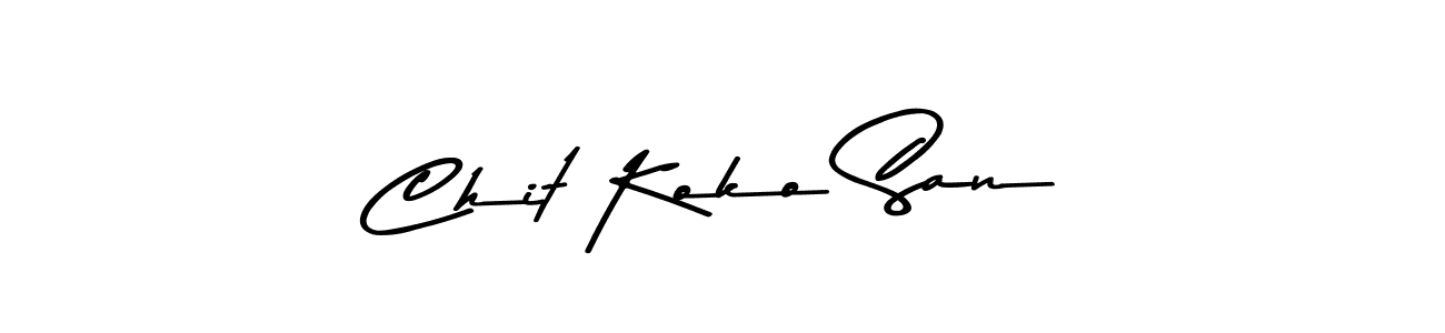 This is the best signature style for the Chit Koko San name. Also you like these signature font (Asem Kandis PERSONAL USE). Mix name signature. Chit Koko San signature style 9 images and pictures png