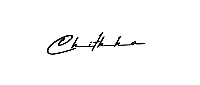 How to make Chithha name signature. Use Asem Kandis PERSONAL USE style for creating short signs online. This is the latest handwritten sign. Chithha signature style 9 images and pictures png