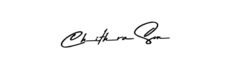 Make a beautiful signature design for name Chithra Sm. With this signature (Asem Kandis PERSONAL USE) style, you can create a handwritten signature for free. Chithra Sm signature style 9 images and pictures png