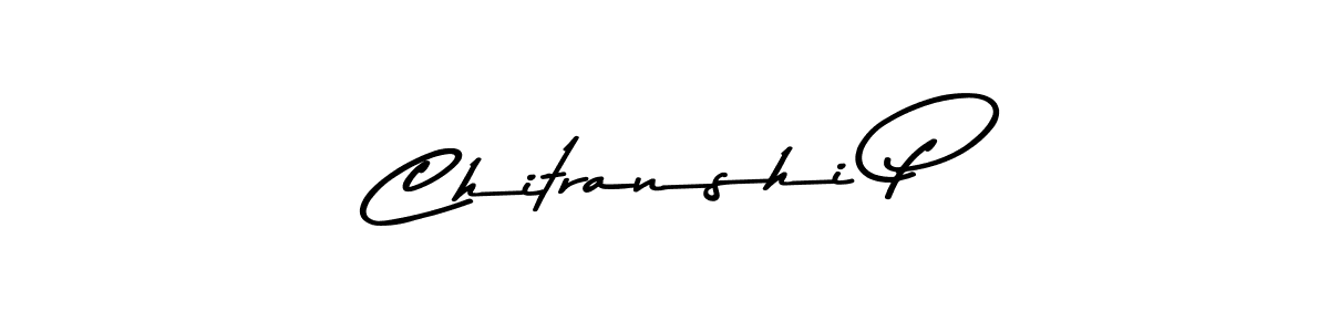 Create a beautiful signature design for name Chitranshi P. With this signature (Asem Kandis PERSONAL USE) fonts, you can make a handwritten signature for free. Chitranshi P signature style 9 images and pictures png