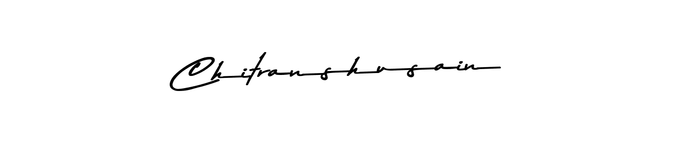 How to make Chitranshusain name signature. Use Asem Kandis PERSONAL USE style for creating short signs online. This is the latest handwritten sign. Chitranshusain signature style 9 images and pictures png