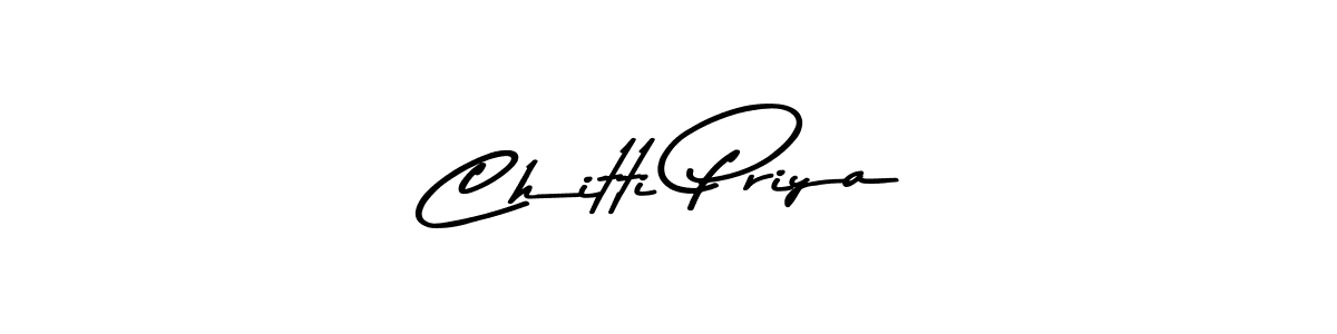 Design your own signature with our free online signature maker. With this signature software, you can create a handwritten (Asem Kandis PERSONAL USE) signature for name Chitti Priya. Chitti Priya signature style 9 images and pictures png