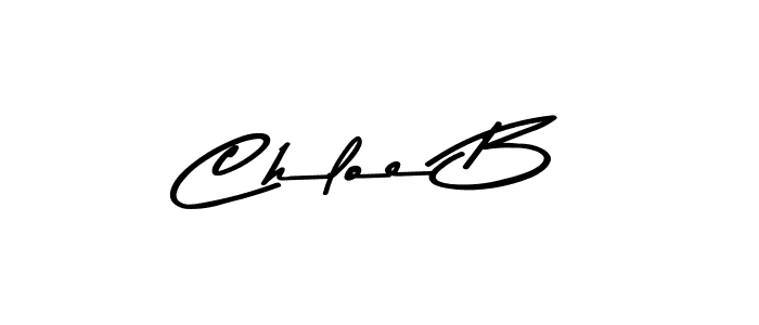 How to make Chloe B name signature. Use Asem Kandis PERSONAL USE style for creating short signs online. This is the latest handwritten sign. Chloe B signature style 9 images and pictures png